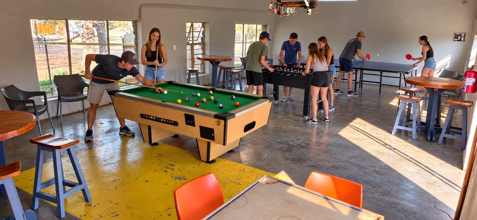 Games room at Uitvlugt Resort